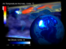 Supercomputer Simulation of Climate Change Over Time (image)